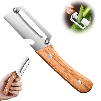 2-in-1 Stainless Steel Blade Kitchen Peeler with Bottle Opener Handle