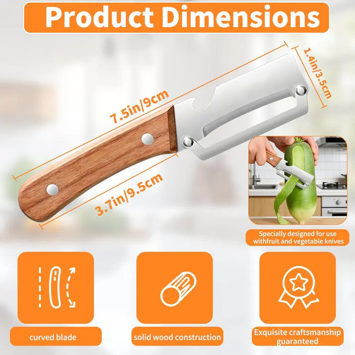 2-in-1 Stainless Steel Blade Kitchen Peeler with Bottle Opener Handle
